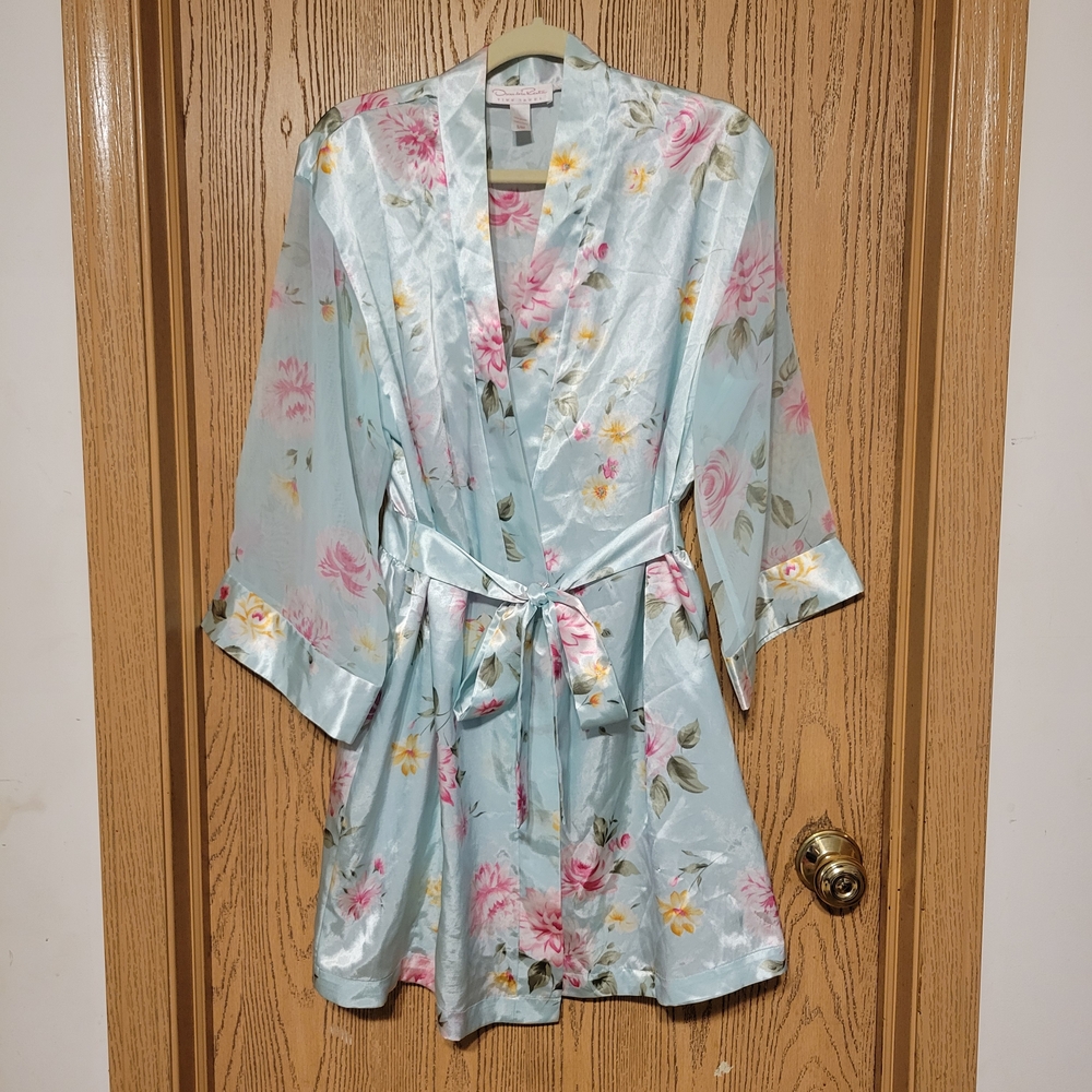 Oscar de la Renta Pink Label Flower Robe Size S / M